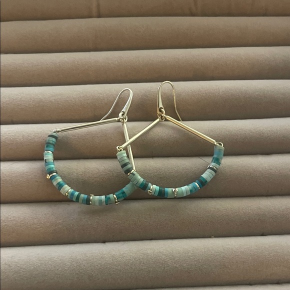 Kendra Scott Jewelry - Kendra Scott Turquoise & Teal Beaded Hoop Earrings